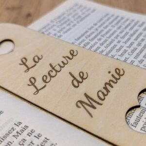 Marque-Page cœur personnalisable lecture mamie