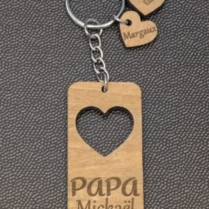 porte-clé papa cœur