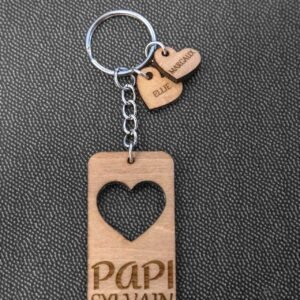 porte clé papi cœur